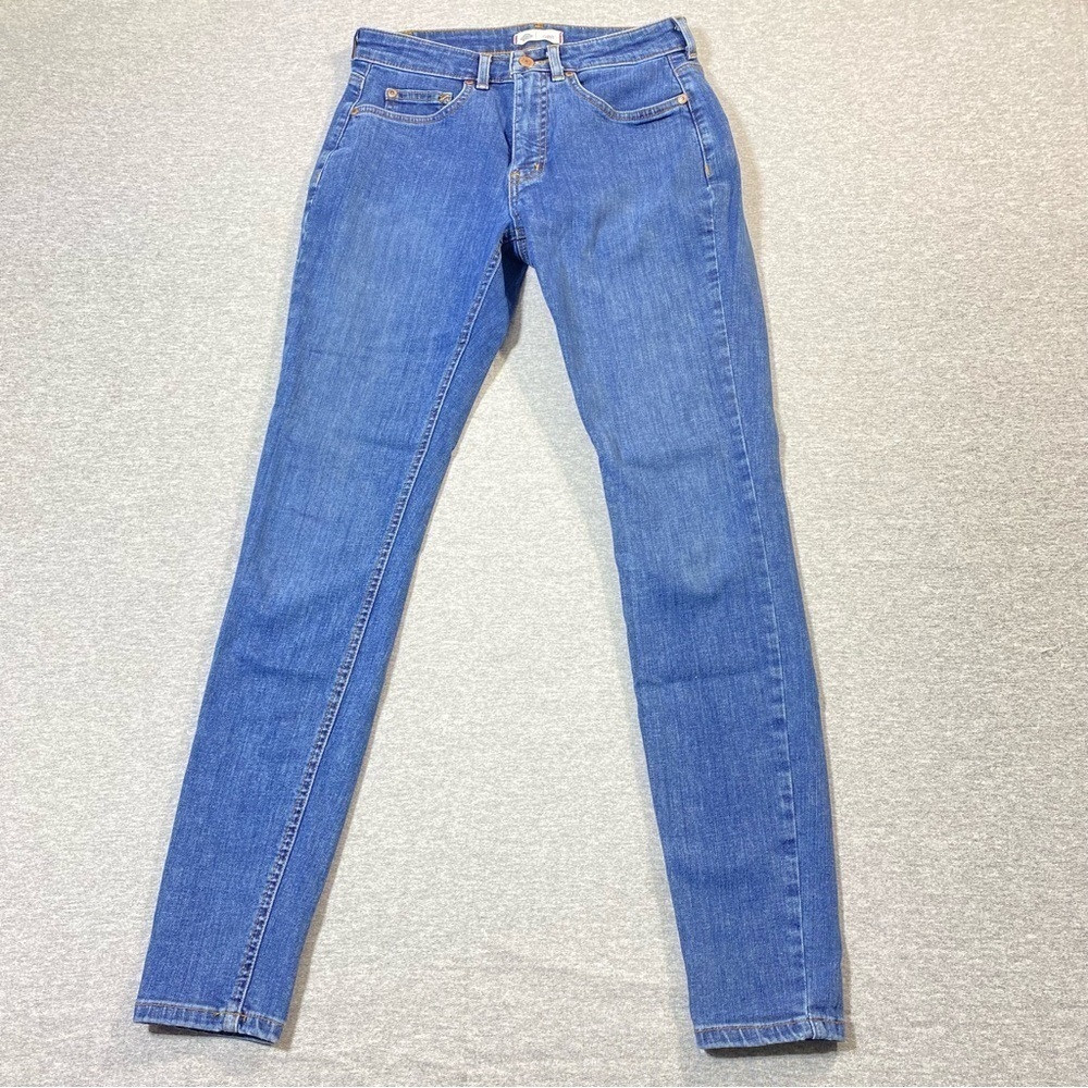 Dickies Curvy Straight Leg Jeans Women's 6 Blue Mid Rise Stretch Casual Denim